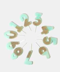 Alternative view of Official Key Items Mint Glitter Number Candles