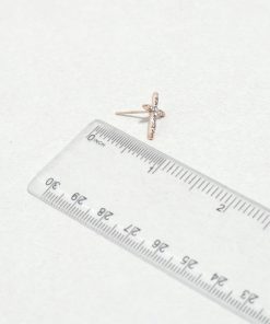 Alternative view of Radiant Faith Cross Stud Earrings
