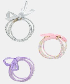 3 Piece Colorful Bead Filled Bracelets