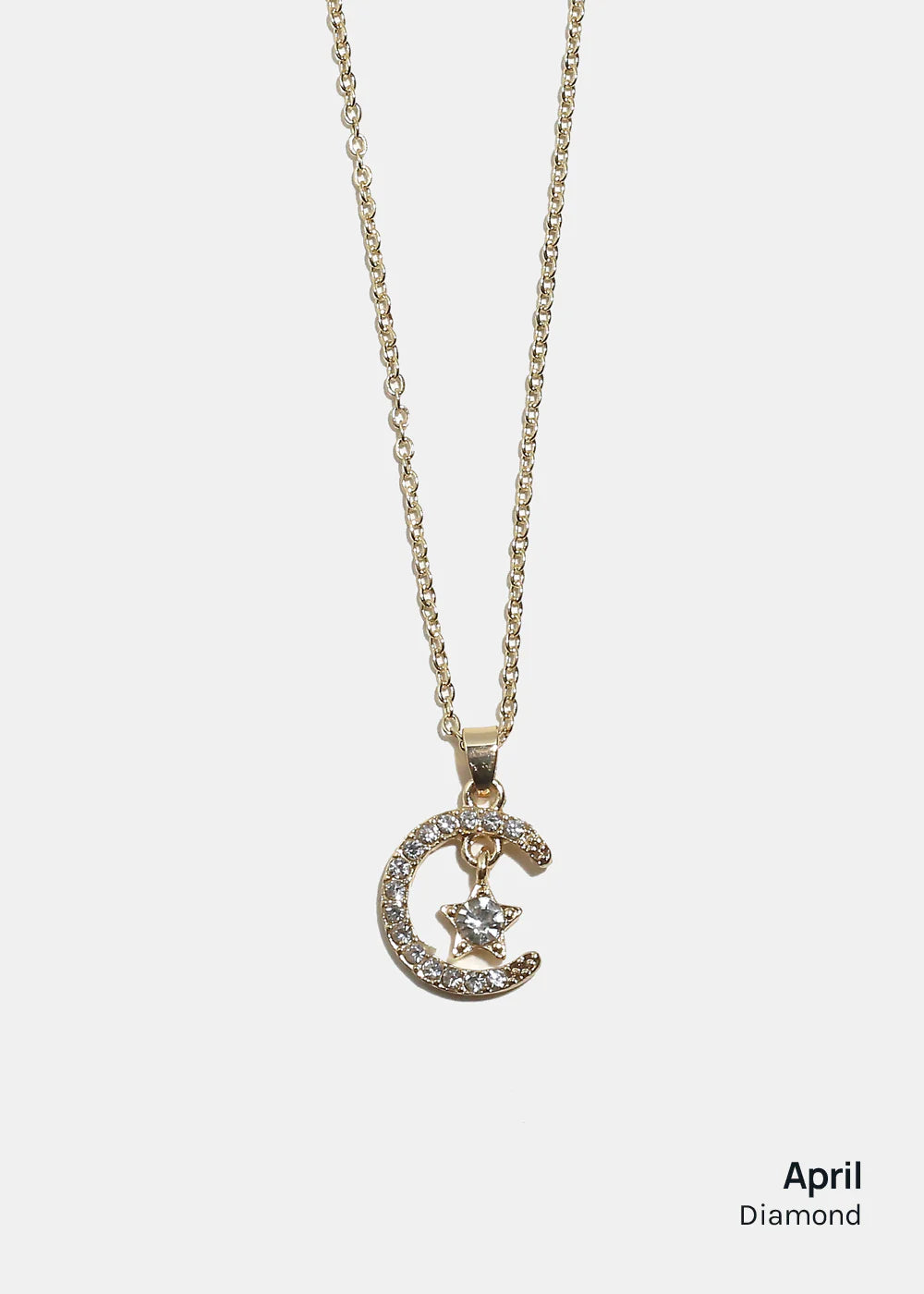 Miss A Birthstone Necklace - Moon + Star - Image 16