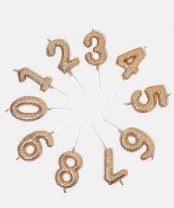 Official Key Items Rose Gold Number Candles
