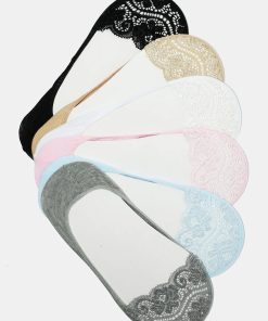 Lace Trim No Show Socks