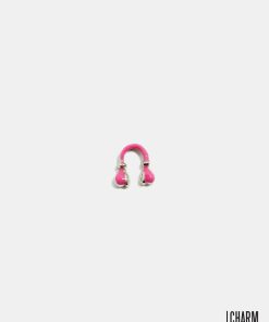 Pink Headphones Locket Charm