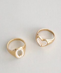 Open Pearl Signet Ring