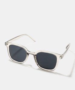 Square Grey Transparent Rims Shades