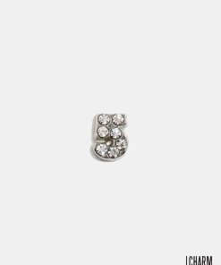 Silver Number 5 Locket Charm
