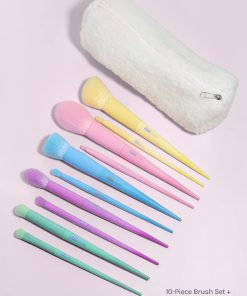 AOA 10-Piece Rainbow Brush Set + Cloud Travel Bag