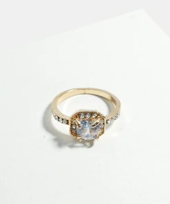 Alternative view of Stone Ring Thin Band Ring