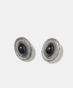 Alternative view of Marble Oval Clip On Earrings