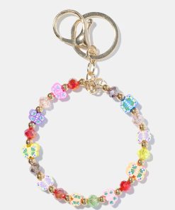 Alternative view of Multi Color Butterfly Keychain Bracelet