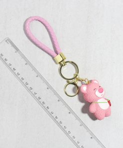 Alternative view of Strawberry Sweetheart Bear Keychain Charm