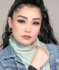 A+ Mint Striped Lightweight Scarf