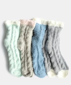 Two Tone Fuzzy Socks
