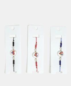 Rhinestone Heart Drawstring Bracelet