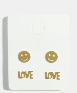 Alternative view of Love and Smile Stud Earrings