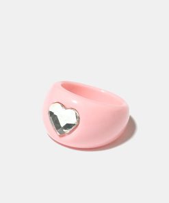 Alternative view of Rhinestone Heart Ring