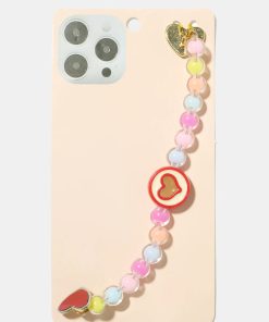 Alternative view of Heart & Bead Phone Strap