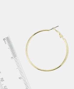 Alternative view of Gold Hoop Earrings