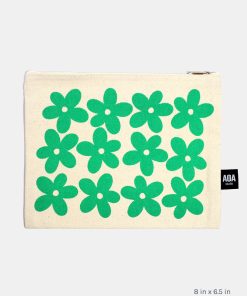 AOA Canvas Bag - Green Flowers