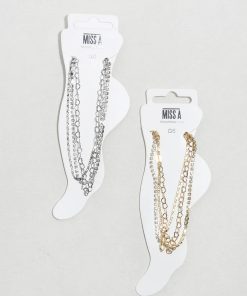 Triple - Layered Chain Anklet