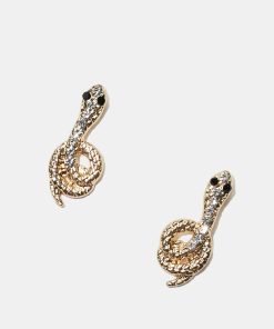 Alternative view of Rhinestone Snake Stud Earrings