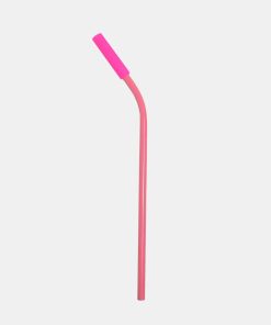 Official Key Items ReUse Metal Straw: Pink Short Bent