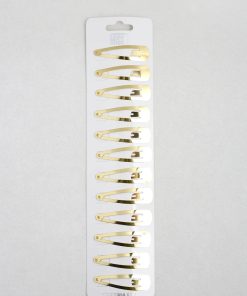 12 PCS Gold Snap Hair Clips