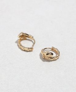 Alternative view of Snake Curve Huggie Earrings