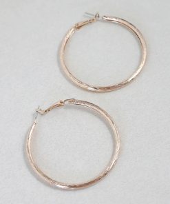 Textured Gold Hoop Earrings