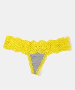 Yellow Lace Lady Thong