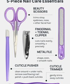 Alternative view of AOA 5 Piece Manicure Tool Set with Beauty Scissors