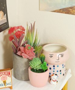 Official Key Items Artificial Succulents - Pink Rice Hydrangeas