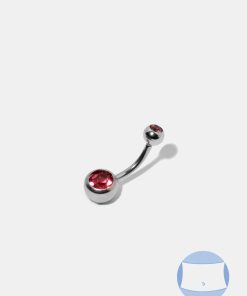 Miss A Body Jewelry - Dangle Belly Button Ring - Pink/Silver
