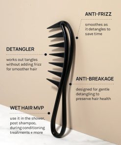 Alternative view of AOA Wide Tooth Detangling Comb