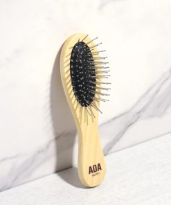 AOA Steel Bristles Wooden Travel Hair Brush
