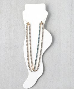 Alternative view of 2-Layered Rhinestone Anklet