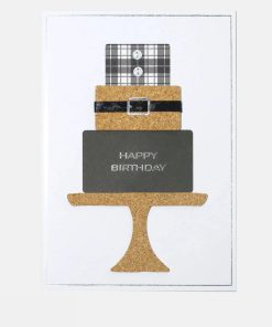 Happy Birthday Suit Cake Greeting Card