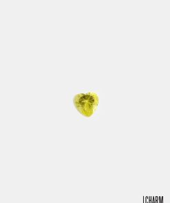 Yellow Heart Locket Charm (2 Stones)