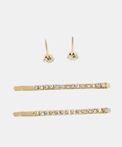 Classic Hair Clip & Earrings Set