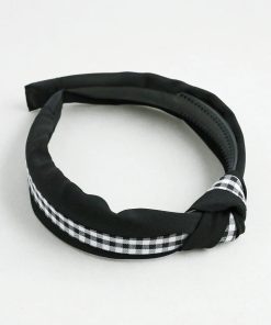 Alternative view of Gingham Knotted Headband