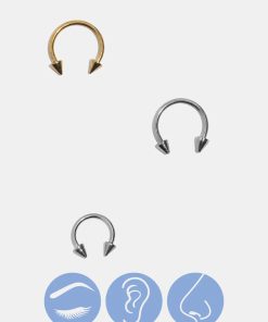 Miss A Body Jewelry - Spiked Horseshoe Hoop Earring