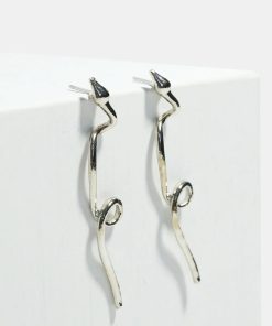 Alternative view of Snake Loop Dangle Earrings