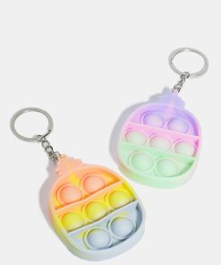 Tie-Dye Pineapple Push Pop Keychain Fidget