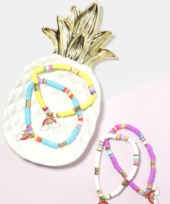 Rainbow Charm Beaded Bracelet