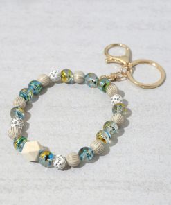 Alternative view of Rustic Beaded Keychain Bracelet