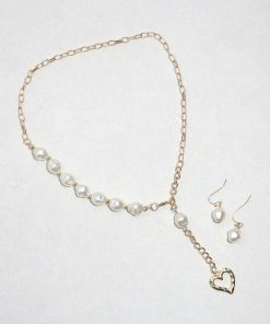 Alternative view of The Heart of Pearls Necklace Set