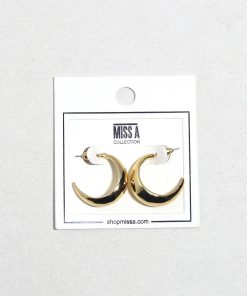 Alternative view of Luna Curve Half Moon Earrings