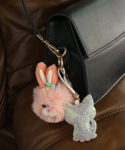 Alternative view of Iridescent Rhinestone Cat Bag Charm