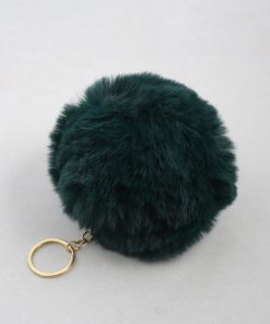 Fuzzy Pom Pom Keychain