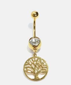 Alternative view of Tree of Life in Circle Belly Piercing